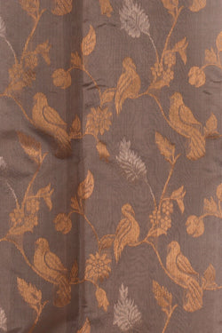 Image of Chanderi Silk Grey Saree