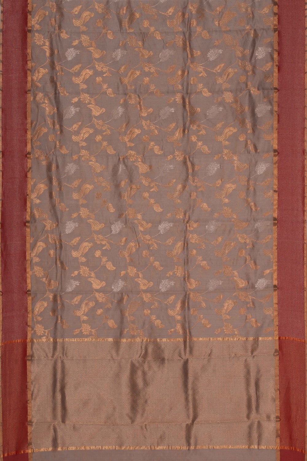 Chanderi Silk Grey Saree