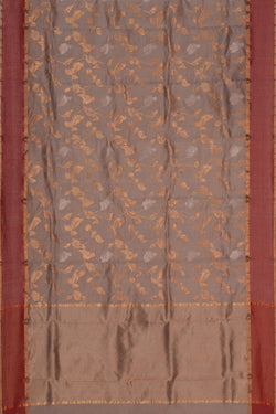 Image of Chanderi Silk Grey Saree