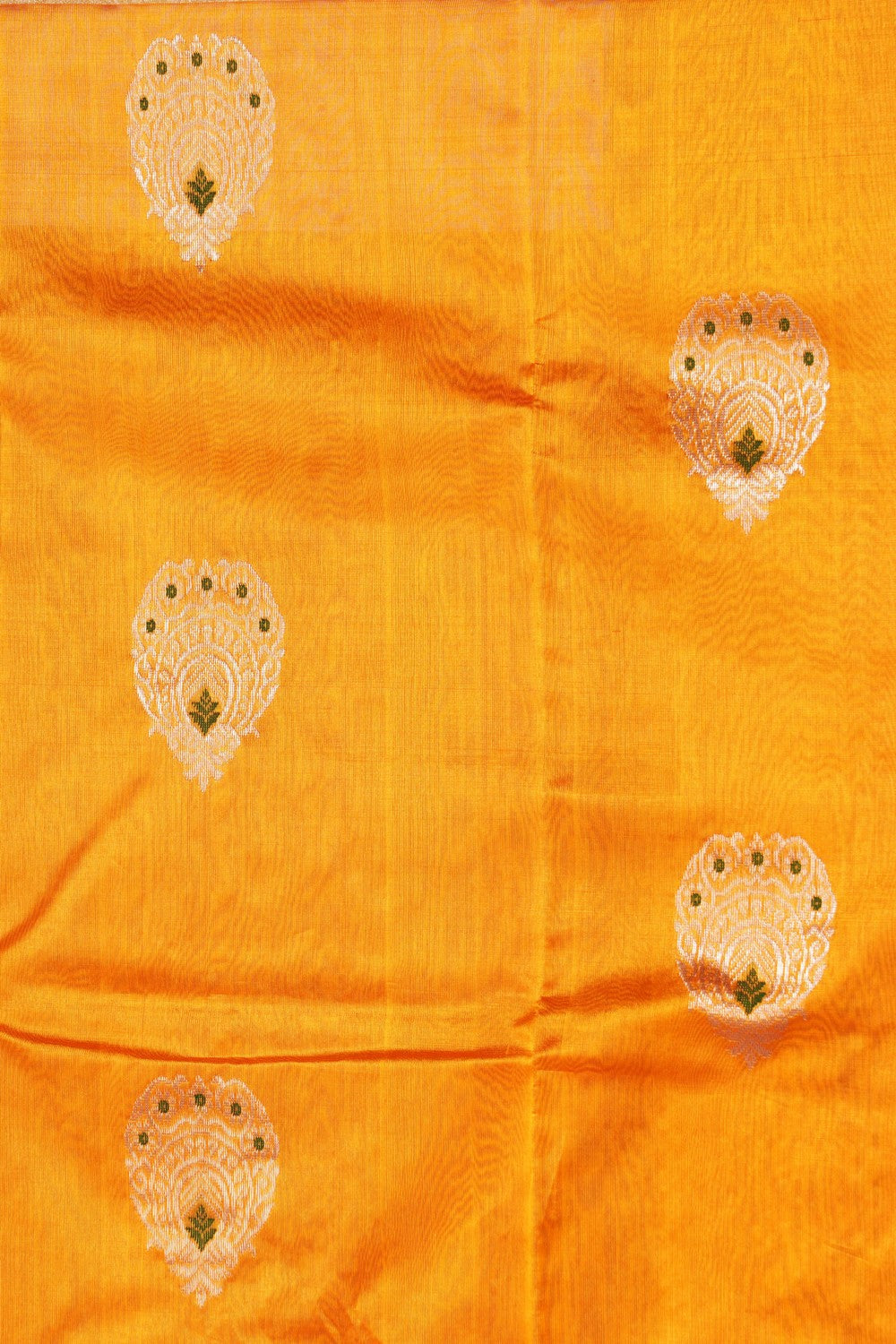 Chanderi Silk Orange Saree