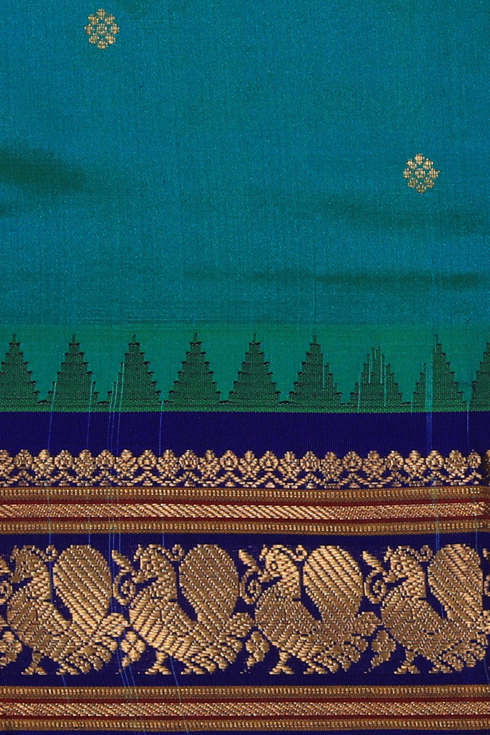 Narayanpet Silk Sea Green Saree