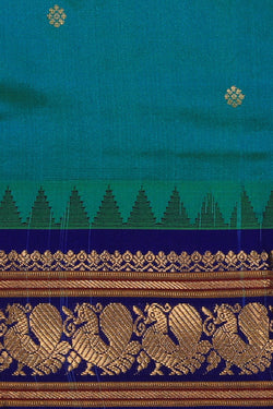 Image of Narayanpet Silk Sea Green Saree