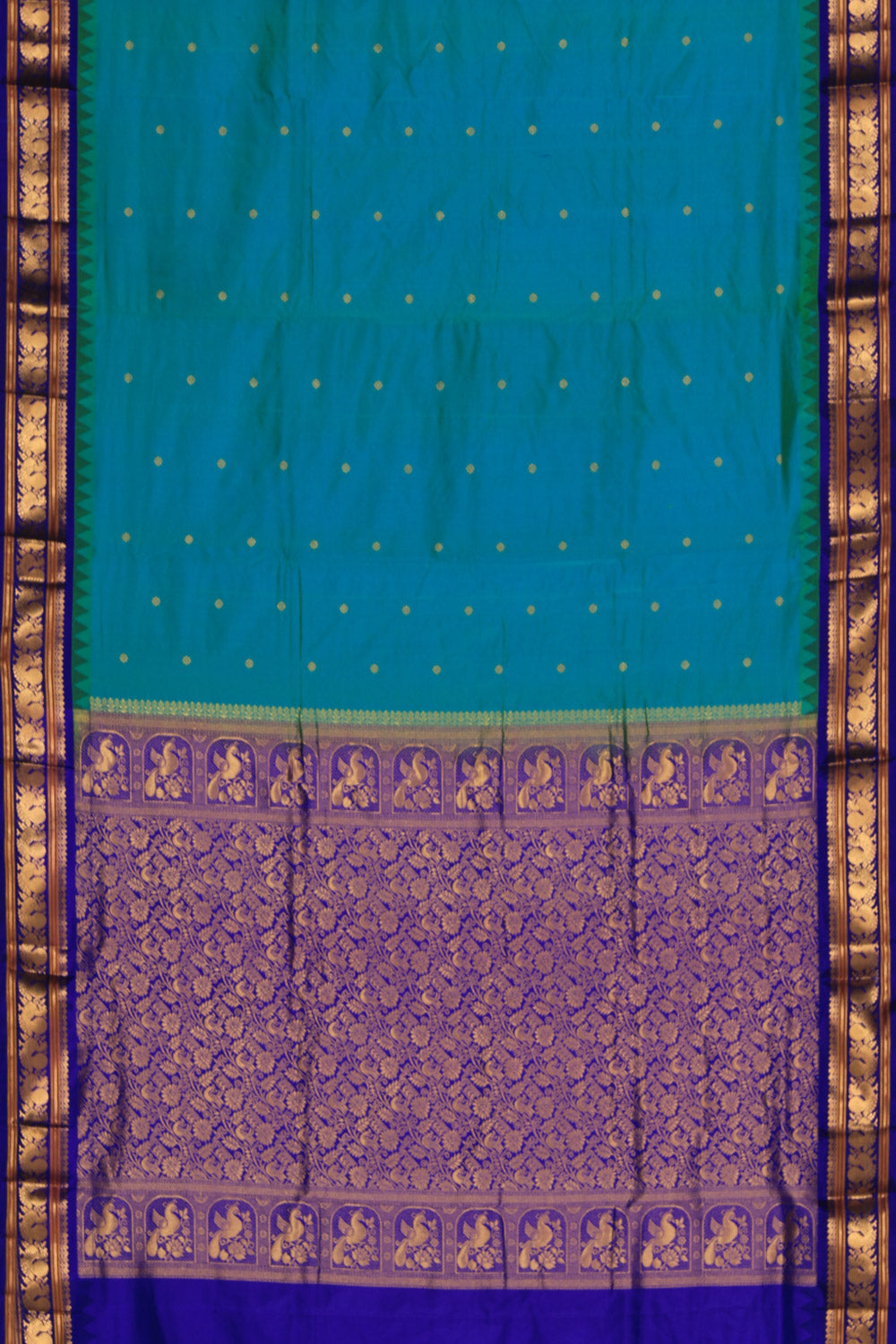 Narayanpet Silk Sea Green Saree