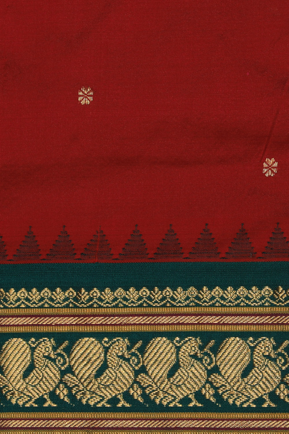 Narayanpet Silk Maroon Saree