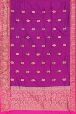 Collection of Banarasi Silk Violet Saree in a gallery layout