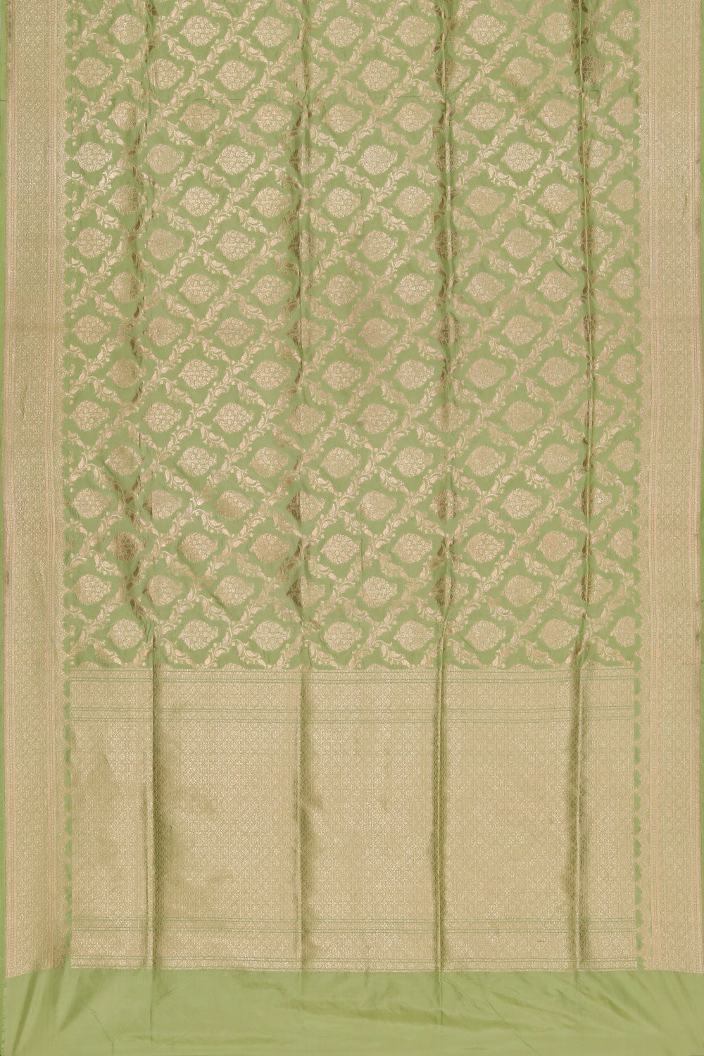 Collection of Banarasi Silk Mint Green Saree in a gallery layout