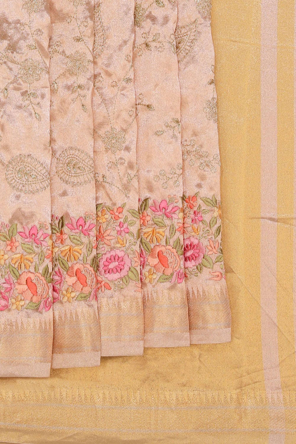 Tissue Silk Pink Saree