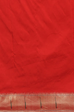 Collection of Paithani Silk Red Saree in a gallery layout