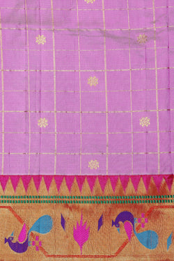 Collection of Paithani Silk Purple Saree in a gallery layout