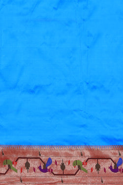 Collection of Paithani Silk Blue Saree in a gallery layout