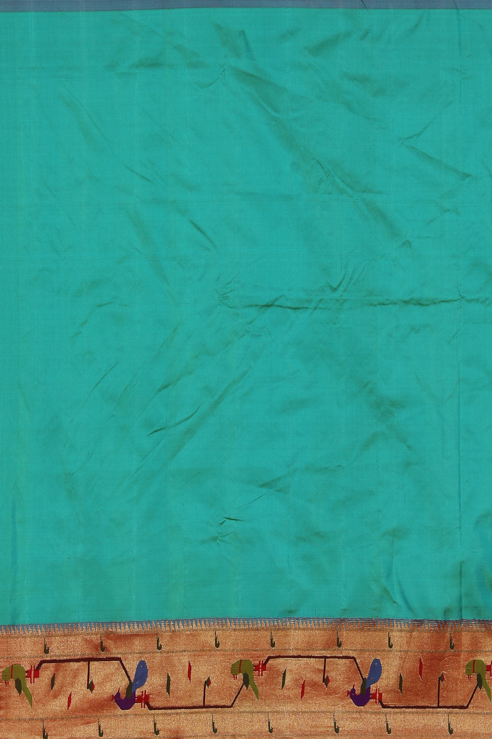 Collection of Paithani Silk Sea Green Saree in a gallery layout