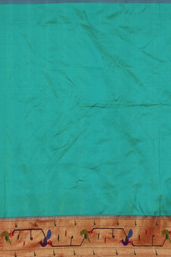 Collection of Paithani Silk Sea Green Saree in a gallery layout