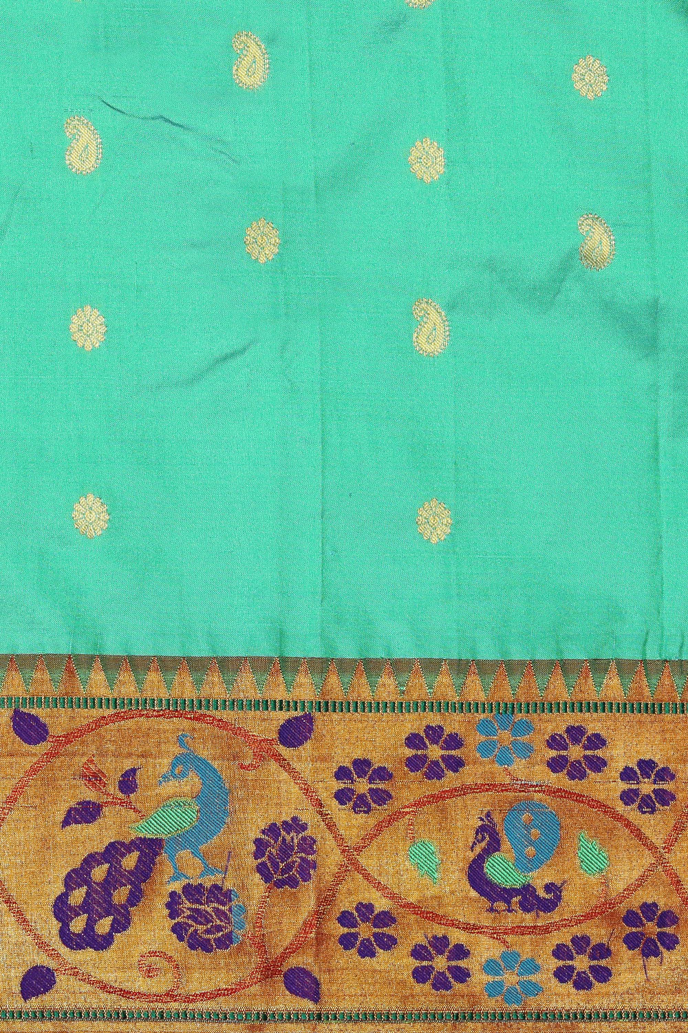 Paithani Silk Sea Green Saree