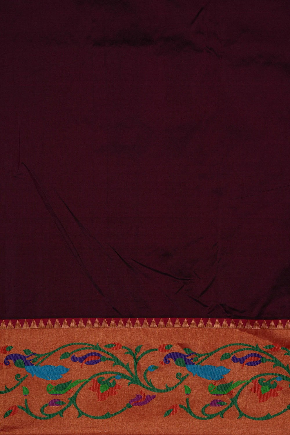 Paithani Deep-Wine Saree