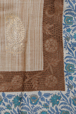 Image of Simple Yet Elegant Embroidery Saree