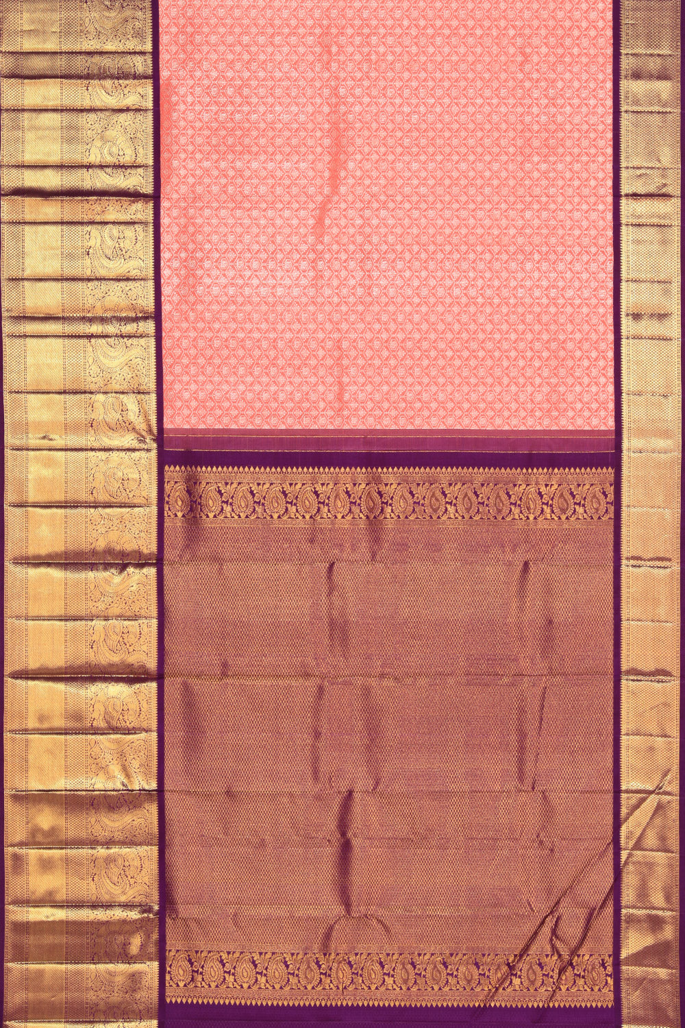 Kanchi Silk Brocade Pink Saree