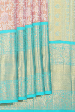 Collection of Kanchipattu Brocade Onion-Pink Saree in a gallery layout