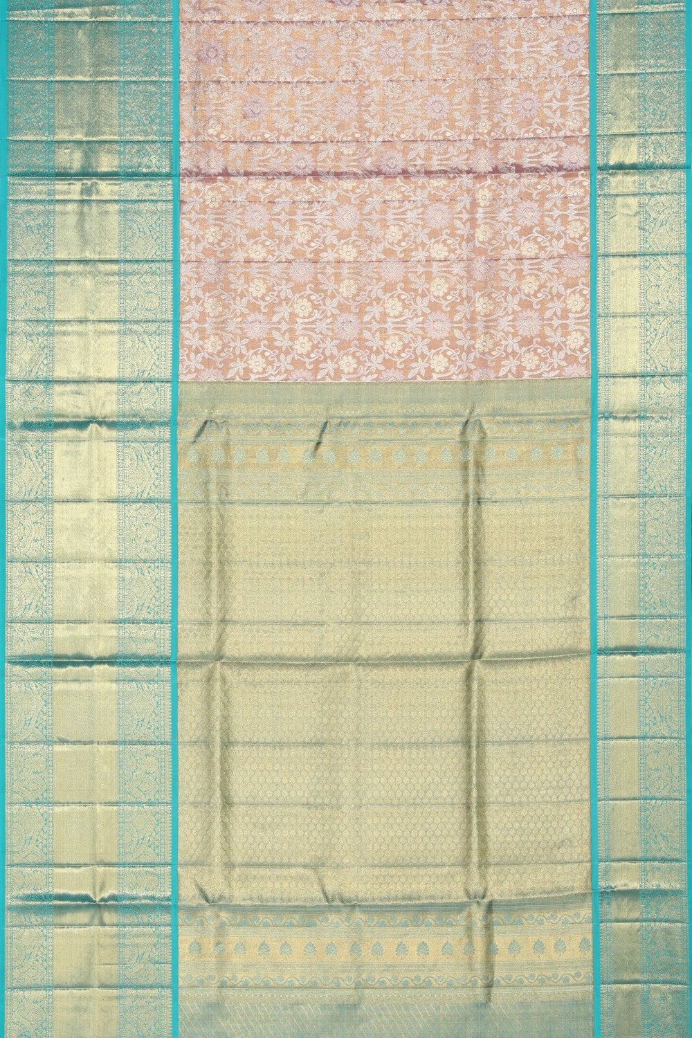 Image of Kanchipattu Brocade Onion-Pink Saree