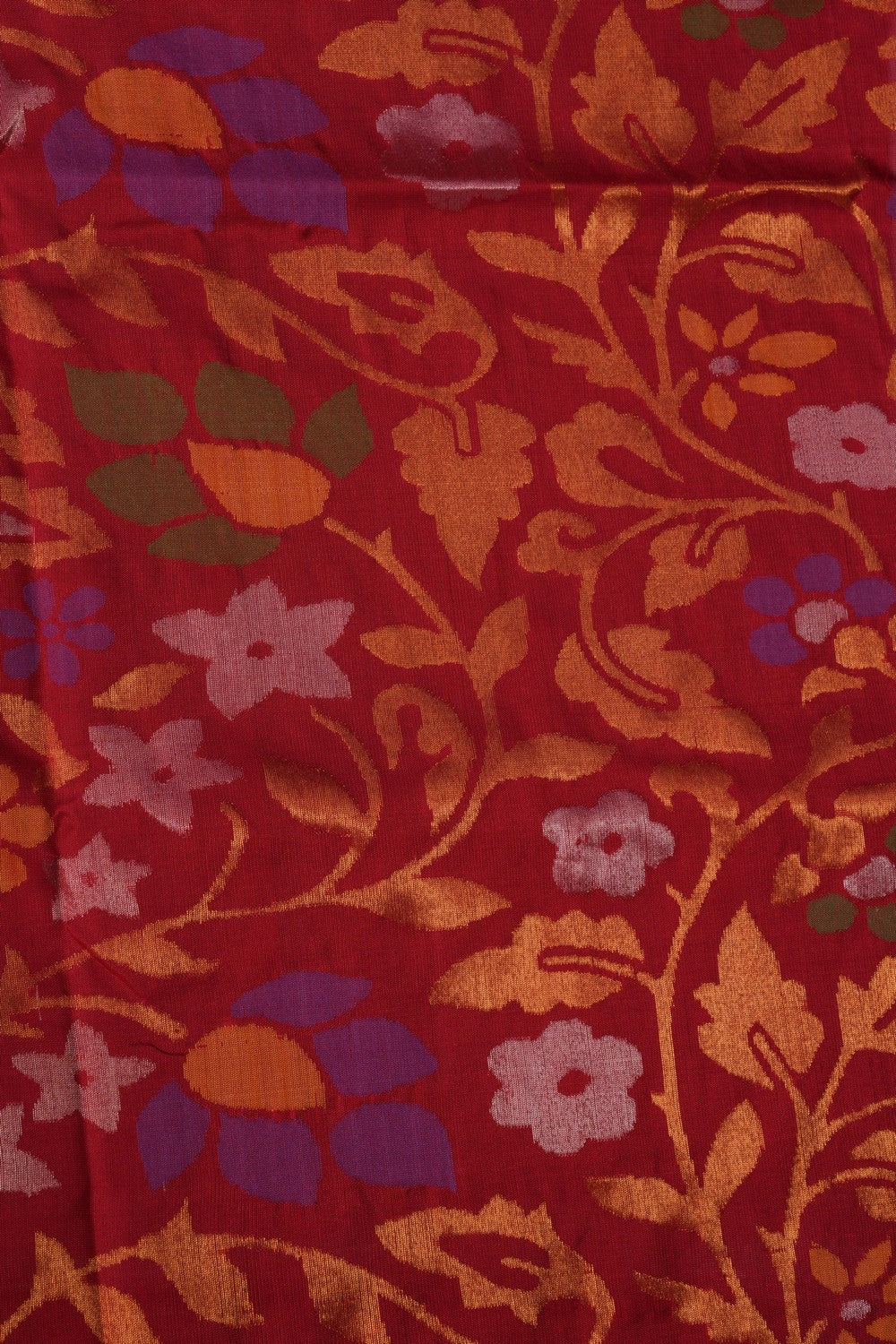 Uppada Jamdani Red Saree