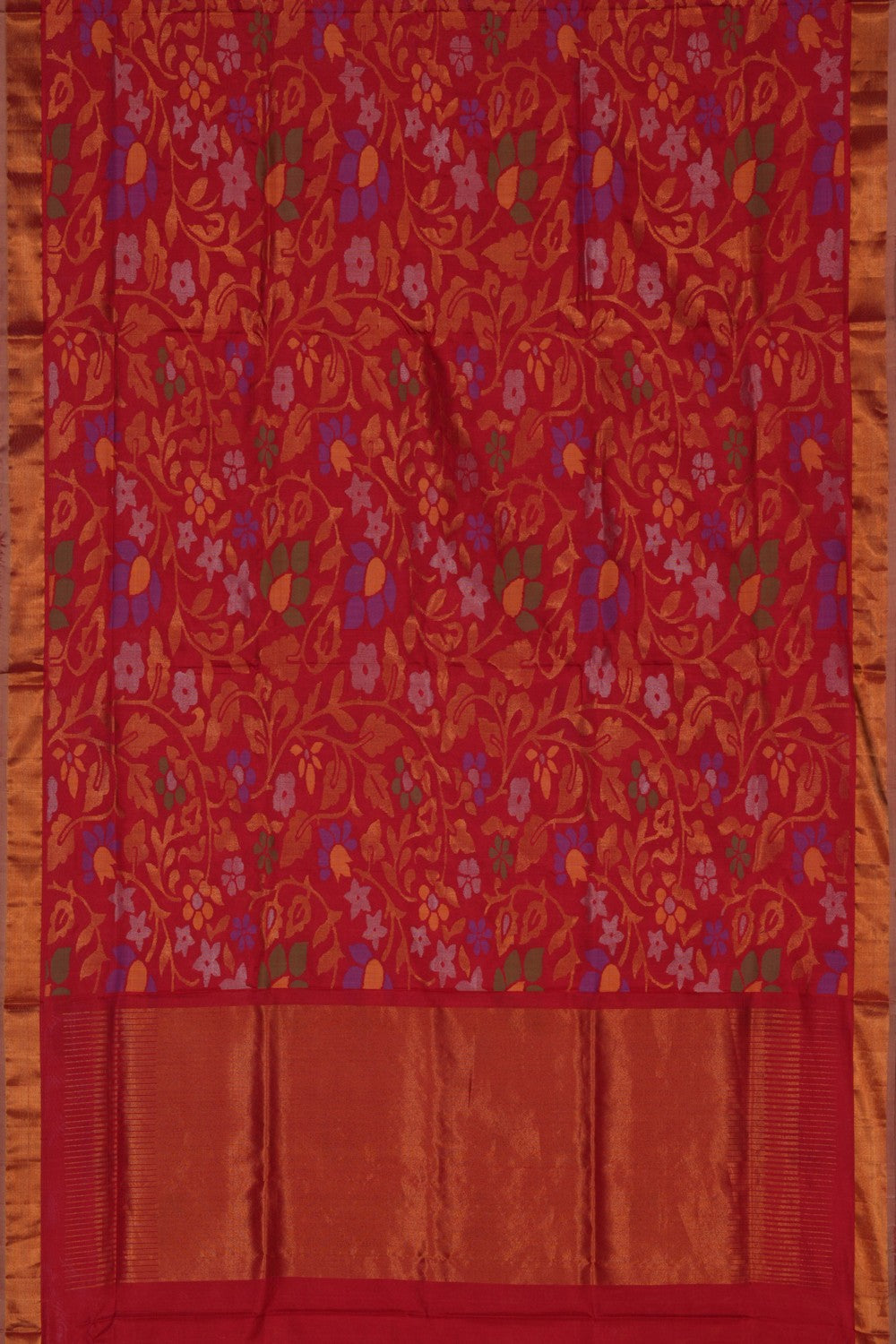 Uppada Jamdani Red Saree