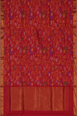 Image of Uppada Jamdani Red Saree