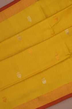 Image of Uppada Jamdani Spring Yellow Saree