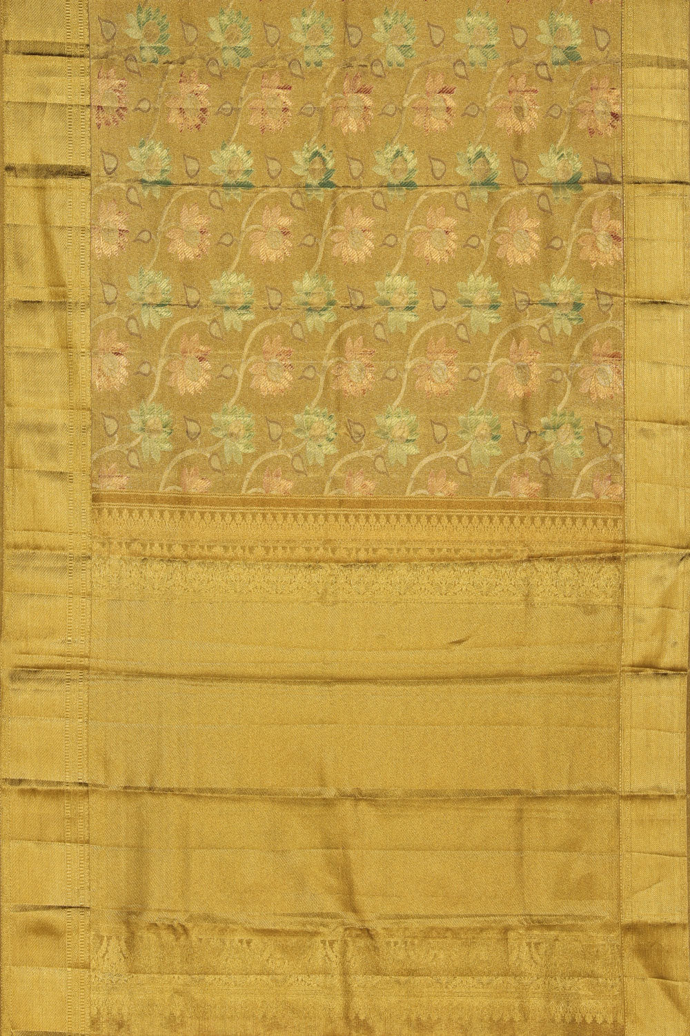 Kanchipattu Tissue Brocade Gold Saree