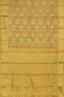 Image of Kanchipattu Tissue Brocade Gold Saree