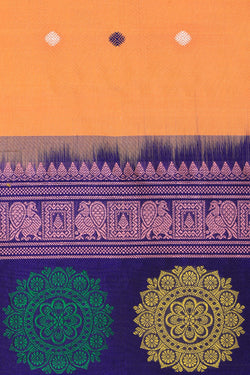 Image of Gadwal Silk Orange Dupatta