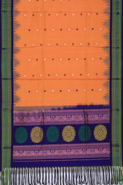 Image of Gadwal Silk Orange Dupatta