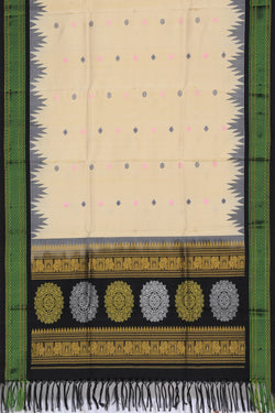 Image of Gadwal Silk Beige Dupatta