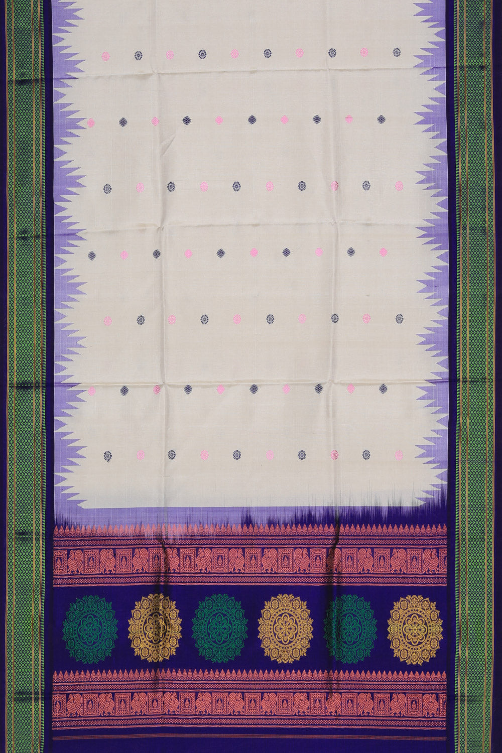 Gadwal Silk Beige Dupatta