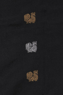 Image of Gadwal Silk Black Dupatta