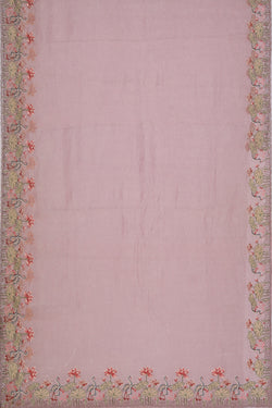 Collection of Kora Tissue Silk Lavender-Pink Saree in a gallery layout