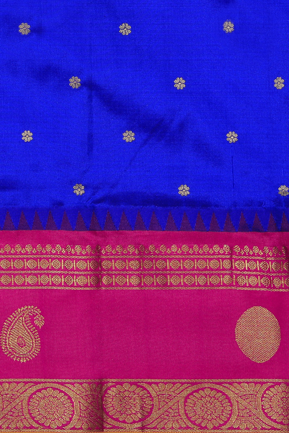 Narayanpet Silk Royal Blue Saree