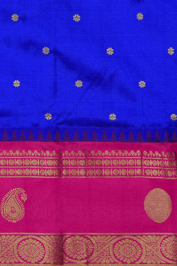 Image of Narayanpet Silk Royal Blue Saree