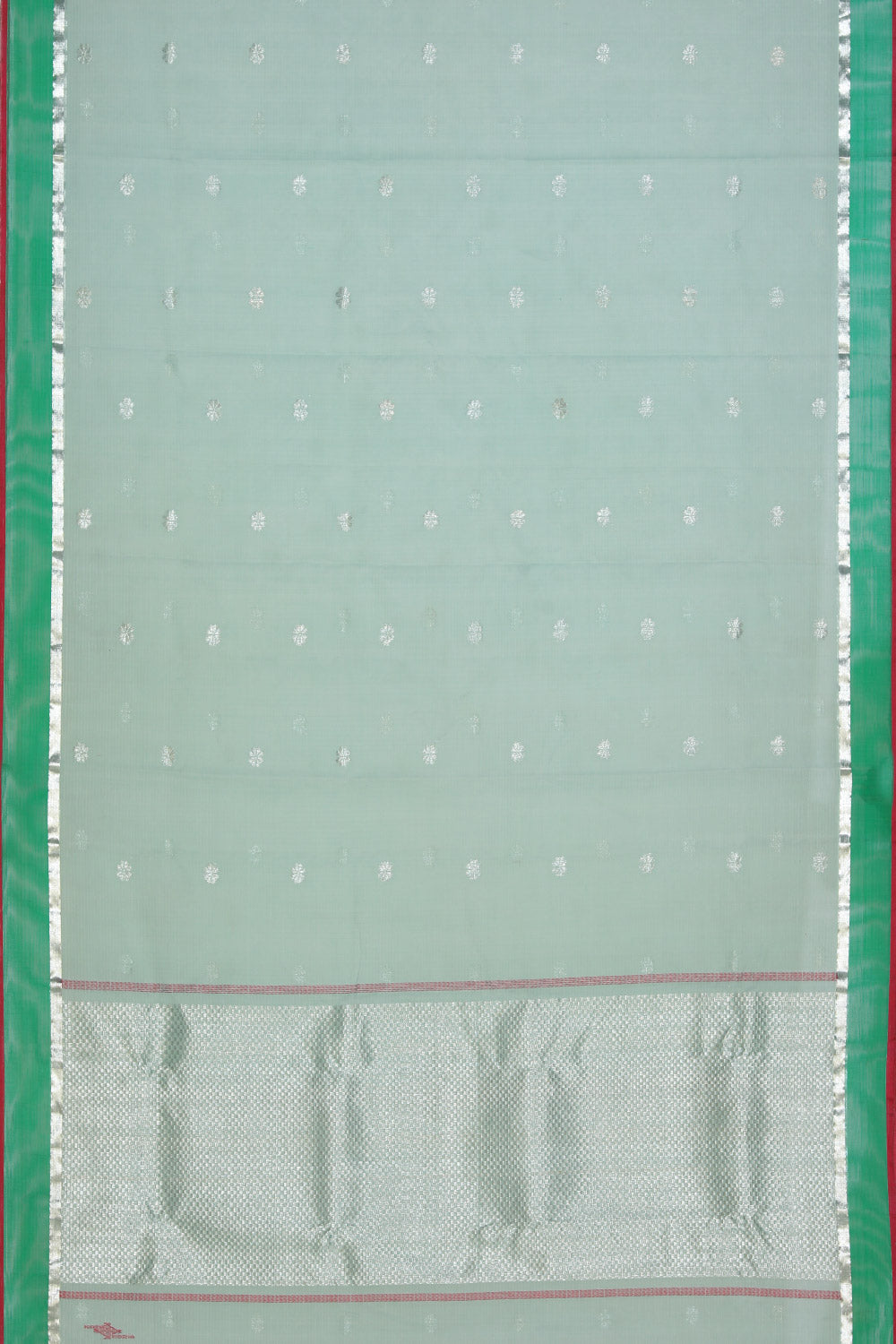 Pure Zari Kota Sea Green Saree