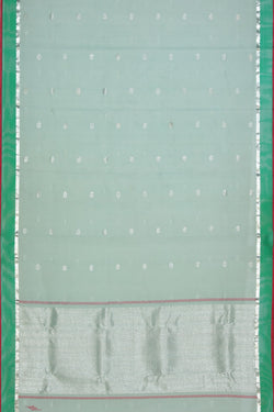 Image of Pure Zari Kota Sea Green Saree