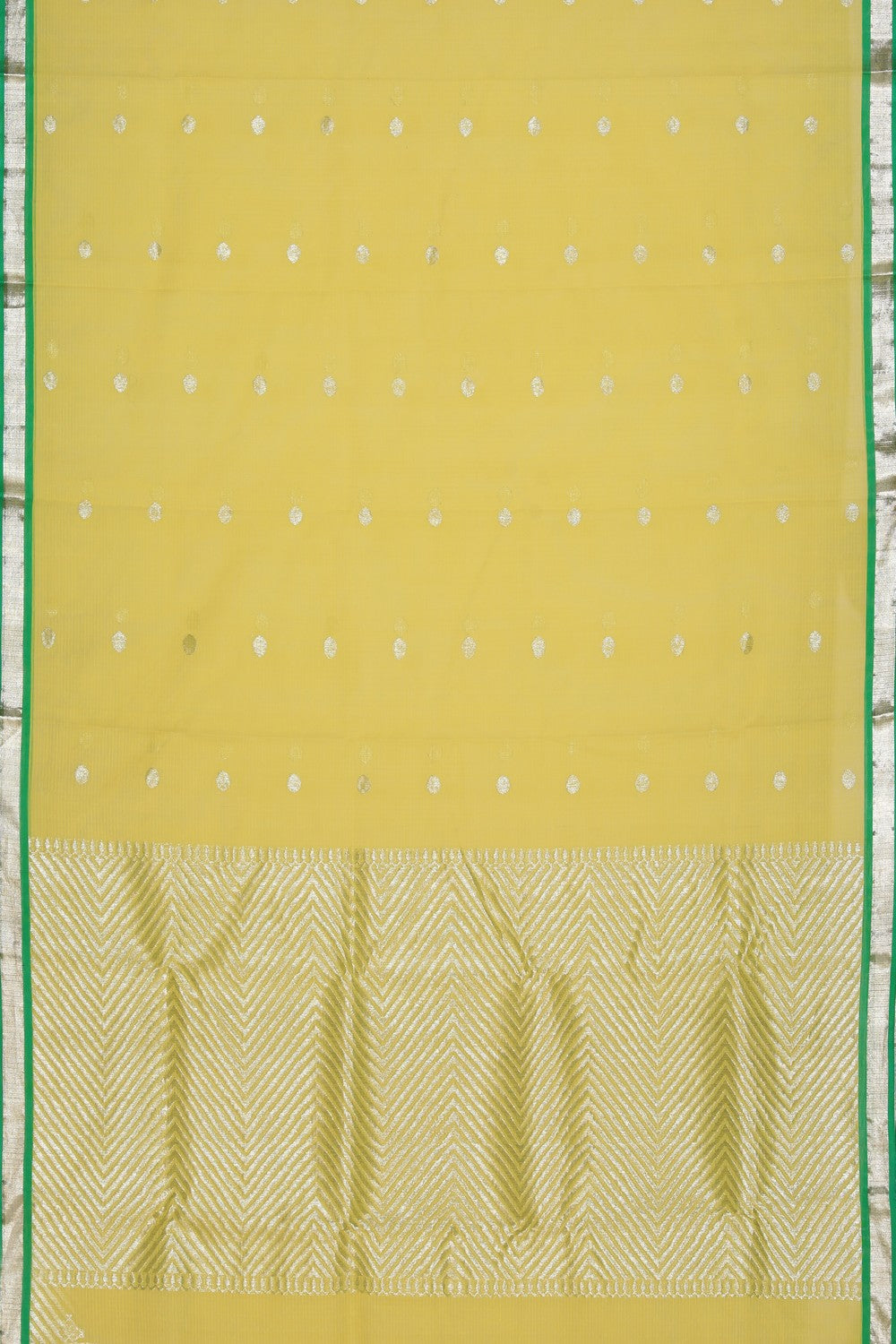 Collection of Pure Zari Kota Yellow Saree in a gallery layout