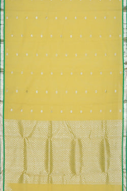 Collection of Pure Zari Kota Yellow Saree in a gallery layout