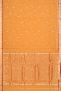 Image of Pure Zari Kota Mustard Saree