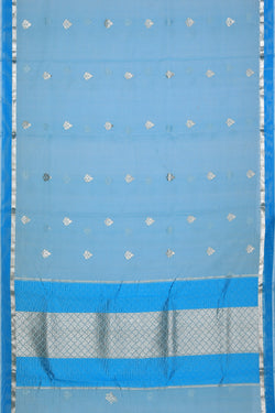 Collection of Pure Zari Kota Blue Saree in a gallery layout