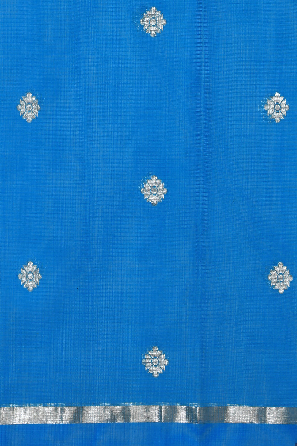 Collection of Pure Zari Kota Blue Saree in a gallery layout