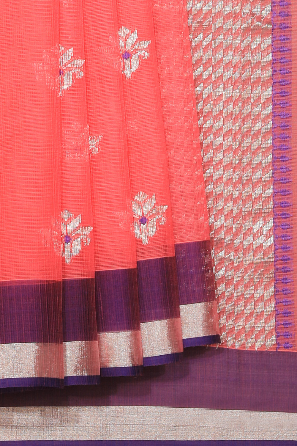 Collection of Pure Zari Kota Pink Saree in a gallery layout