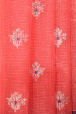 Collection of Pure Zari Kota Pink Saree in a gallery layout