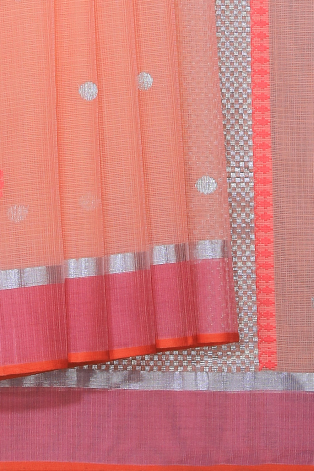 Collection of Pure Zari Kota Peach Saree in a gallery layout