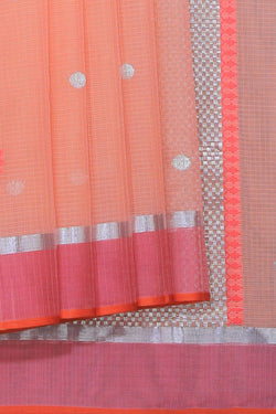 Collection of Pure Zari Kota Peach Saree in a gallery layout