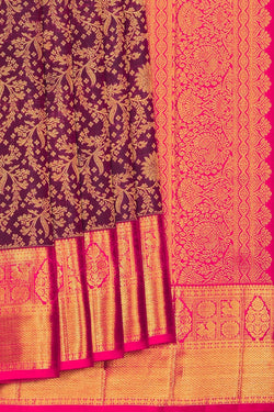 Image of Kanchipattu Brocade Violet Saree