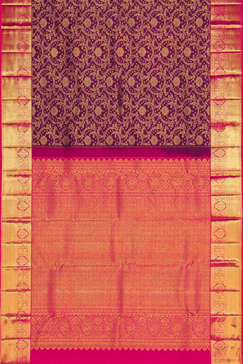 Kanchipattu Brocade Violet Saree