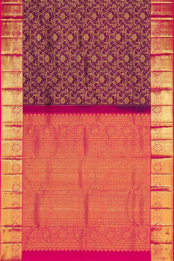 Image of Kanchipattu Brocade Violet Saree